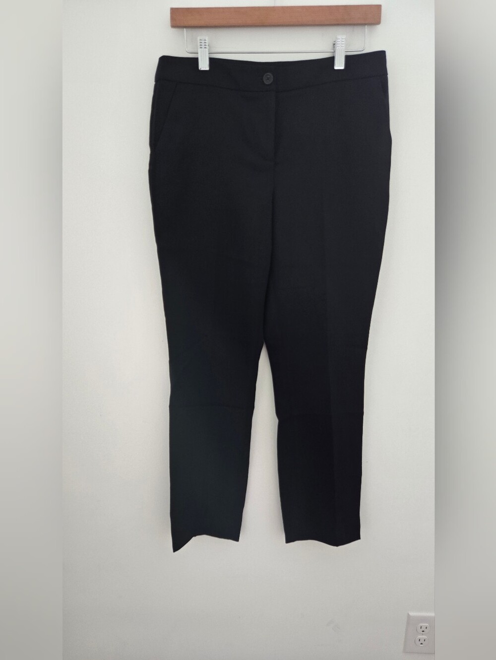 Karl Lagerfeld Pants, flat front straight leg pants with flat slant side pockets
